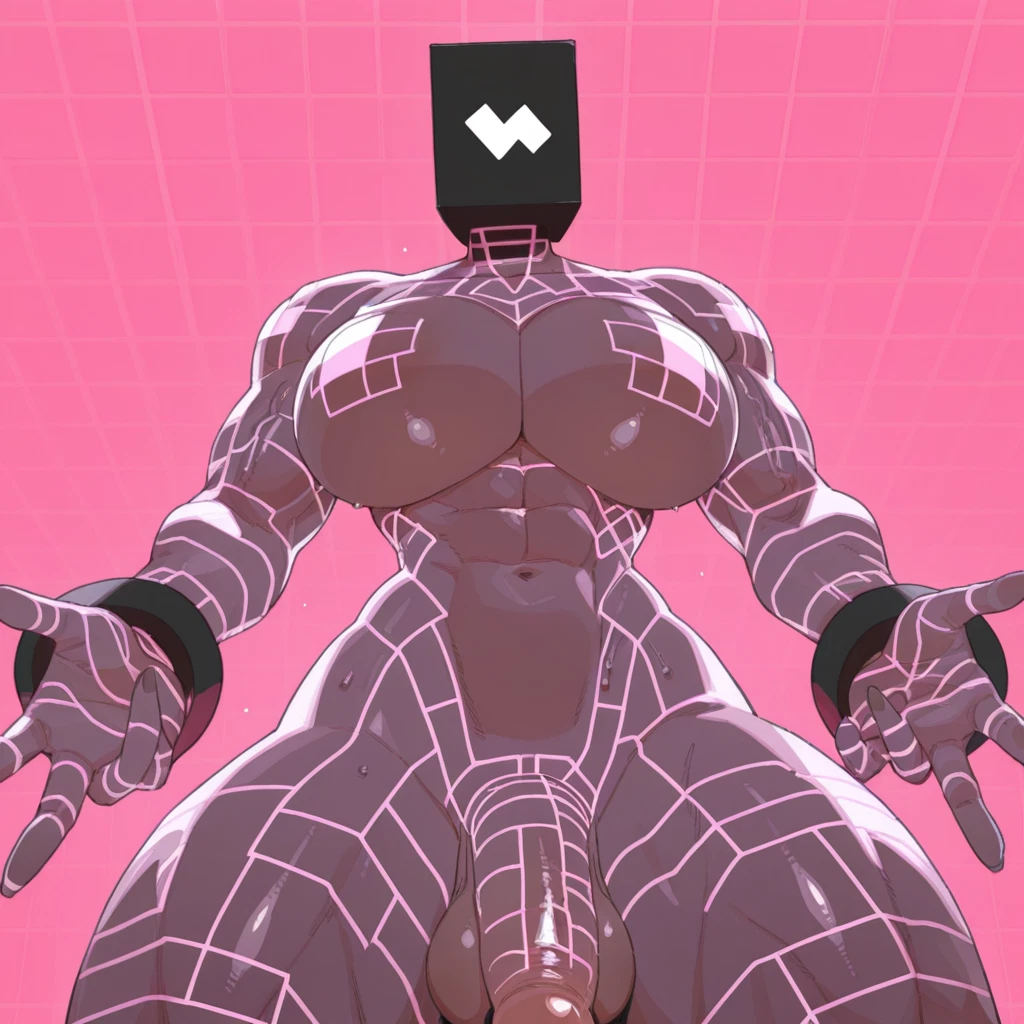 futanari, solo, testicles, penis, muscular, flaccid · Yamete.gg