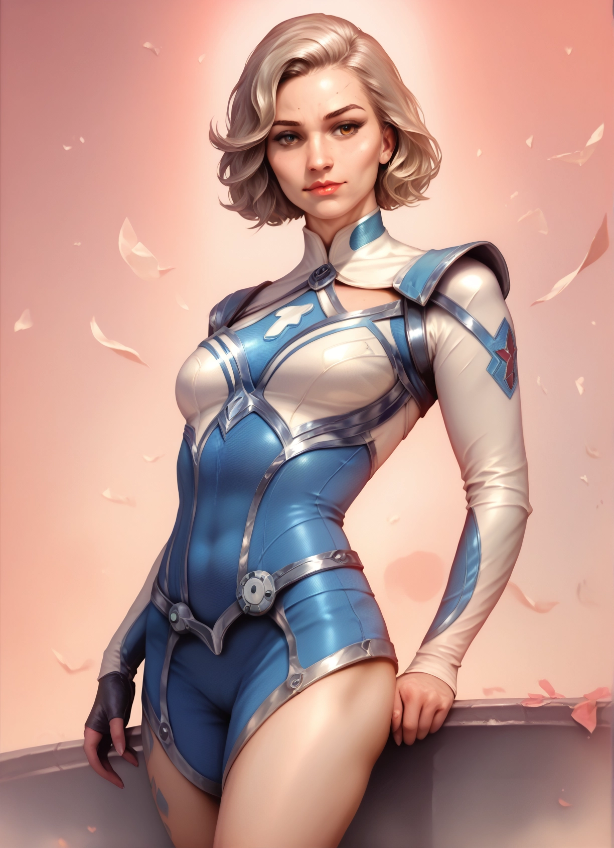 1girl, solo, short hair, breasts, looking at viewer, gloves · Yamete.gg