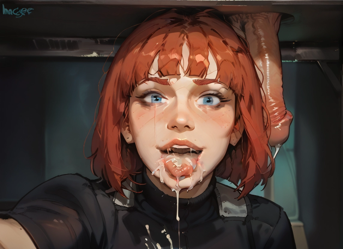 1girl, penis, cum, blue eyes, cum in mouth, hetero · Yamete.gg