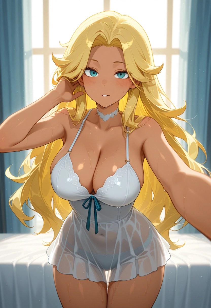 1girl, breasts, large breasts, solo, blonde hair, looking at viewer · Yamete.gg