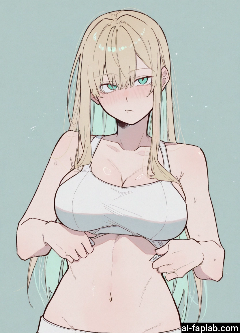 1girl, breasts, long hair, navel, blonde hair, solo · Yamete.gg