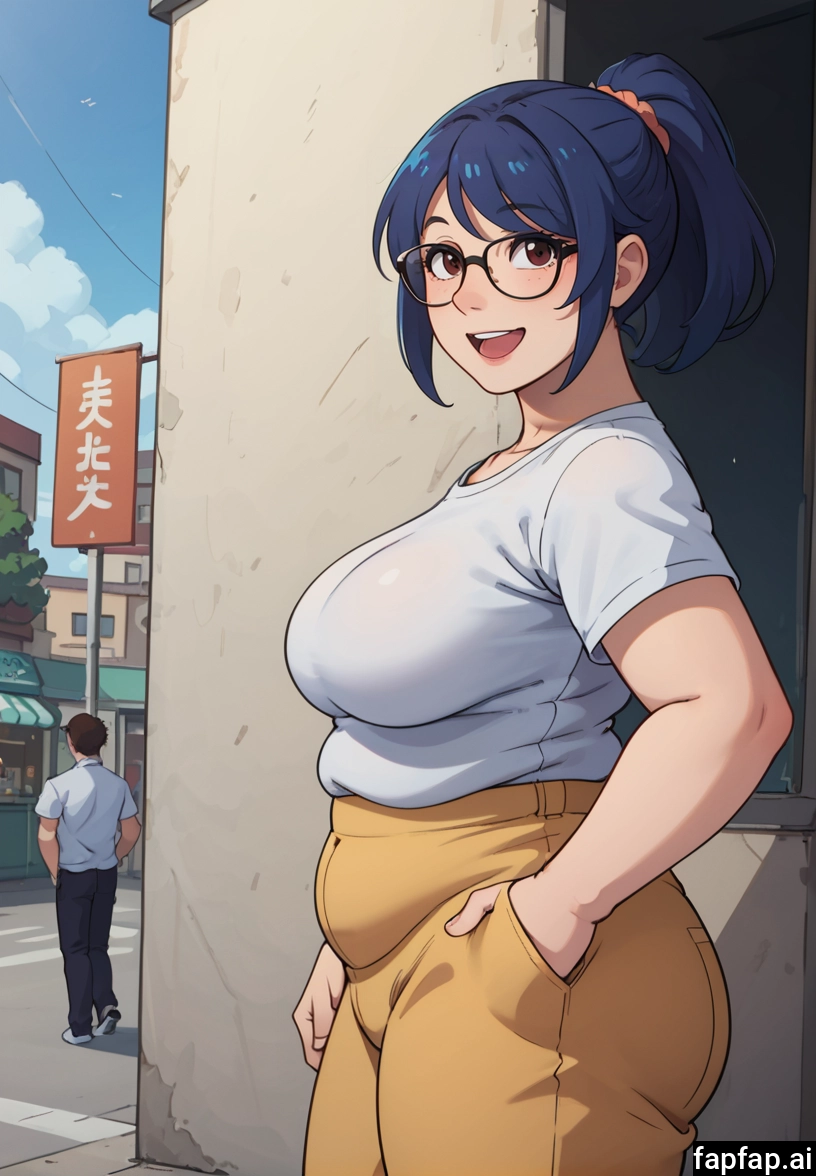 1girl, breasts, glasses, shirt, outdoors, 1boy · Yamete.gg