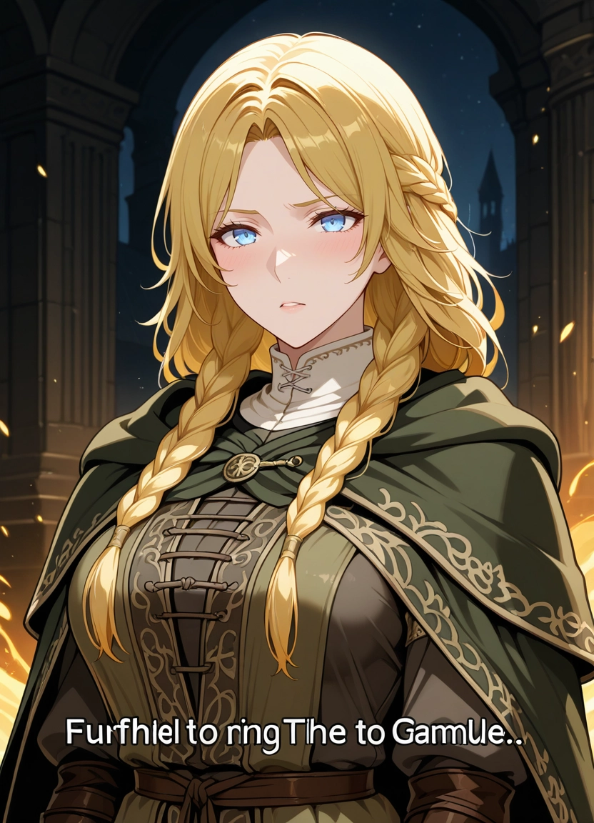 1girl, braid, blonde hair, solo, blue eyes, breasts · Yamete.gg