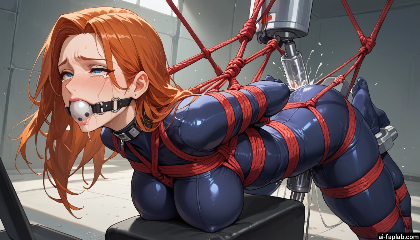 1girl, bdsm, bound, gag, ball gag, bondage · Yamete.gg