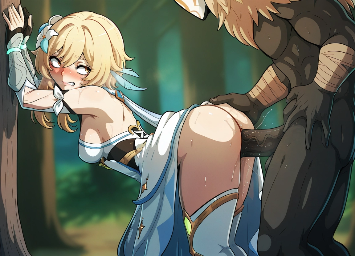 hilichurl (genshin impact), 1girl, hetero, lumine (genshin impact), interspecies, penis · Yamete.gg