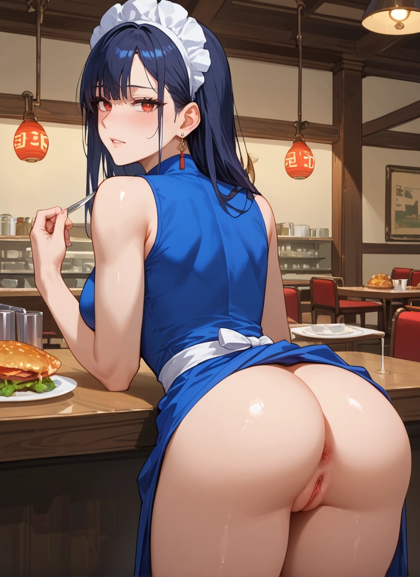 1girl, ass, pussy, anus, food, solo · Yamete.gg