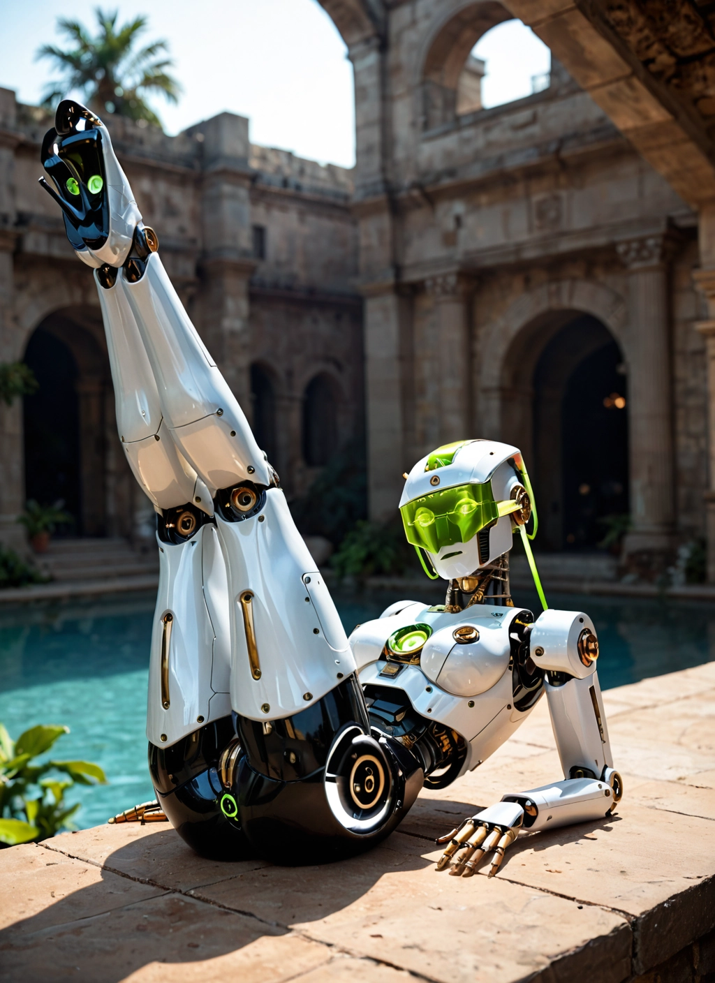 1girl, solo, robot joints, visor, humanoid robot, breasts · Yamete.gg